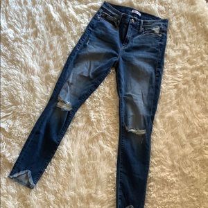 Good American Good Legs Raw Hem Jeans